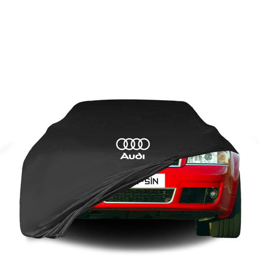 Maßgeschneiderte Indoor Autoabdeckung für Audi A8 D2 Limousine (1994–2002) mit Logo – atmungsaktiv & elastisch