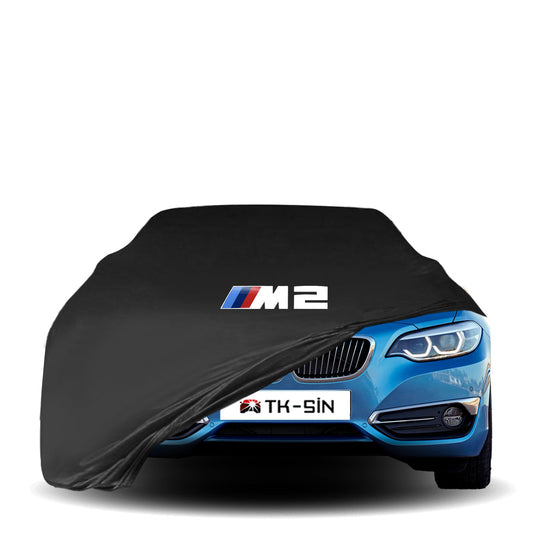 Indoor Autoabdeckung für BMW M2 – 2er Coupé/Cabrio (2014–2021) mit Logo – maßgeschneidert & atmungsaktiv