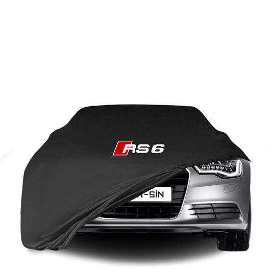 Indoor Autoabdeckung für RS6 – Audi A6 C7 4G Limousine (2011–2014) mit Logo – atmungsaktiv & elastisch