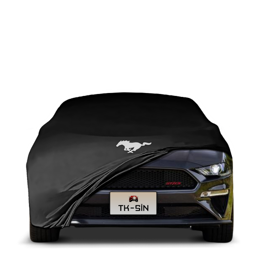 Indoor Autoabdeckung für Ford Mustang 6 (2015–2023) mit Logo – maßgeschneidert & atmungsaktiv

