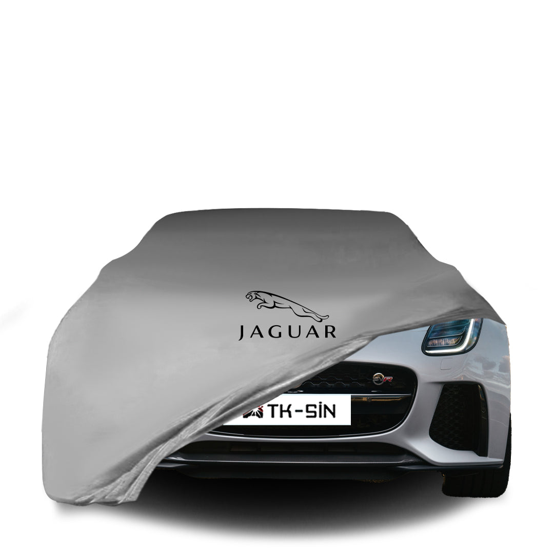 Indoor Autoabdeckung für Jaguar F-Type – maßgeschneidert mit Jaguar Logo, atmungsaktiv und lackschonend
